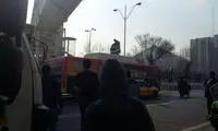 تجمع اتوبوسی مقابل مجلس
