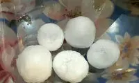 بارش شدید تگرگ به اندازه تخم مرغ در اهر