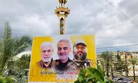 تصویر شهید سلیمانی و شهدای مقاومت در لبنان