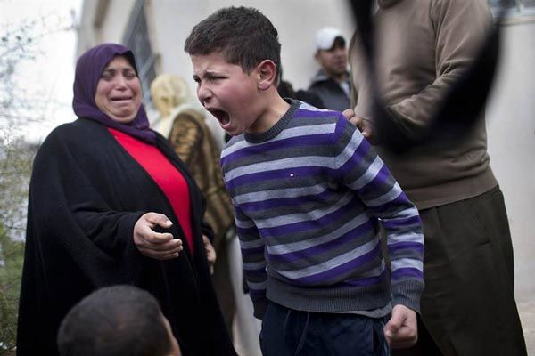 عکس: خشم کودک «خانه خراب» فلسطینی