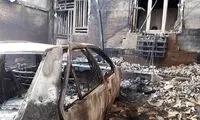 خودروی حامل بنزین یک خانه را به آتش کشید