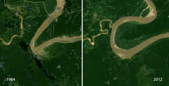 عکس: تغییرات شگفت انگیز یک رودخانه