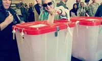 عکسی که بهنوش بختیاری از رأی دادنش منتشر کرد