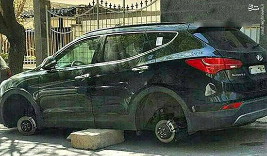 سرقت لاستیک خودروهای لوکس در تهران