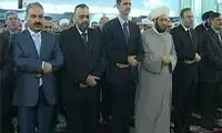 عکس: حضور بشار اسد در نماز عید فطر
