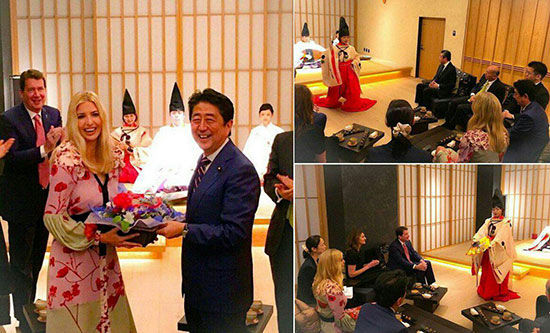 جشن تولد نخست وزیر ژاپن برای ایوانکا ترامپ