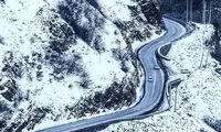 طبیعت زیبای زمستانی جاده چالوس