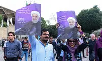 برپایی جشن پیروزی حسن روحانی در کشور