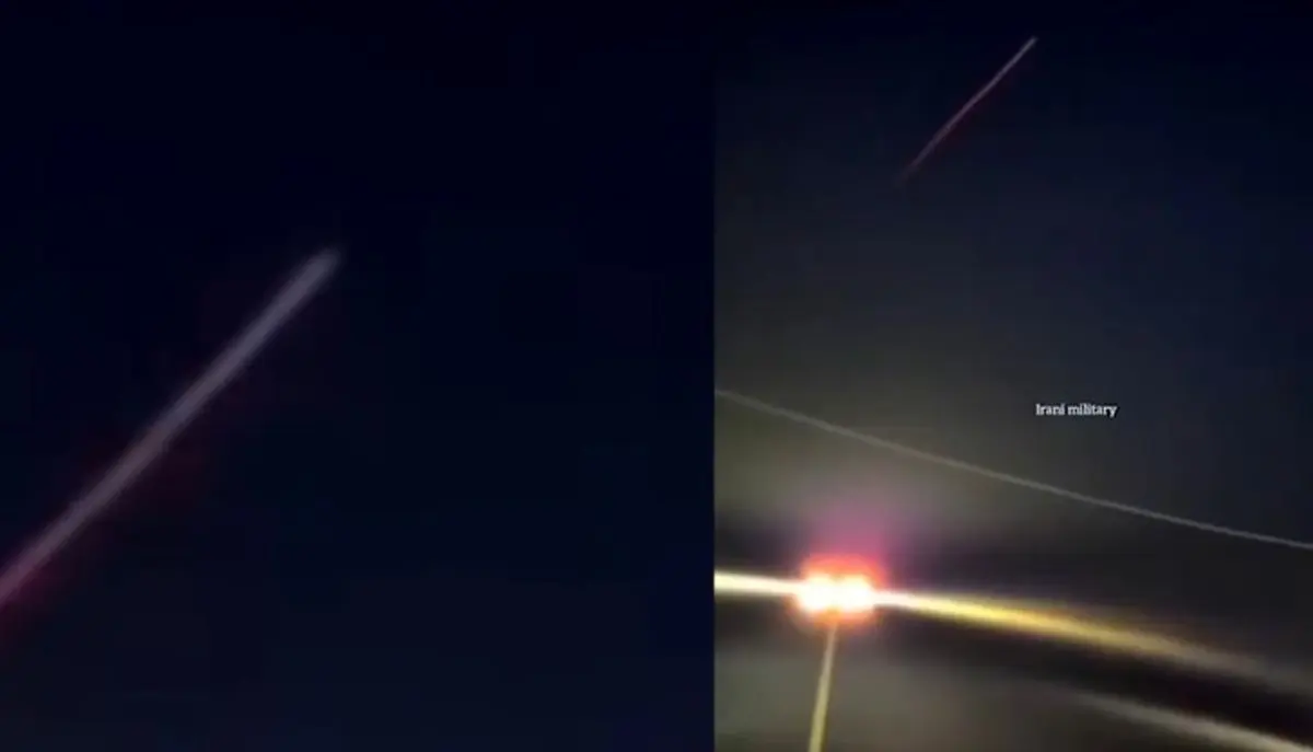 تصاویر موشک قاره‌پیما که در آسمان خاورمیانه دیده شد