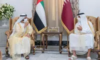 دیدار حاکم دبی با امیر قطر پس از چهار سال