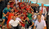 ژست فاتحانه پرسپولیس پس از پیروزی در دربی