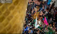 تاج طلایی عجیب نادرشاه در حرم امام علی (ع)
