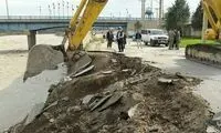 بخشی از دیواره ساحلی شهر پلدختر فرو ریخت