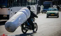 وقتی گوسفند هم بار موتور می کنند!