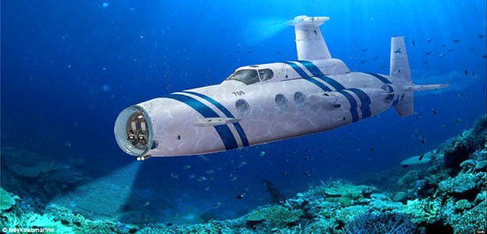 زیردریایی لوکس 18 متری به چالاکی کوسه