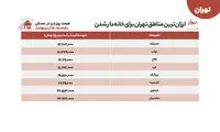 ارزانترین مناطق تهران برای خانه‌دار شدن