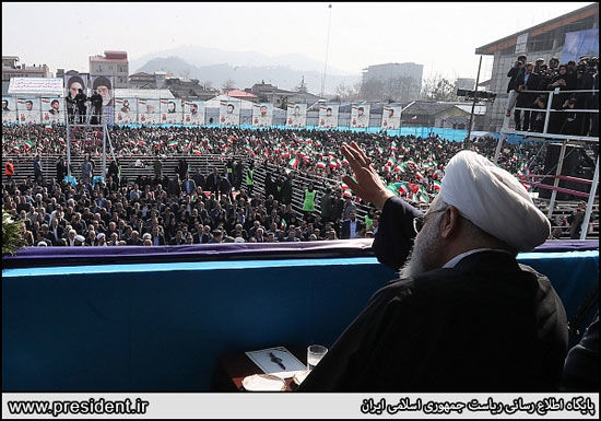 سخنرانی رئیس جمهور در جمع مردم لاهیجان