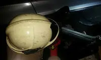 سقوط عجیب پراید در جوی آب پایتخت
