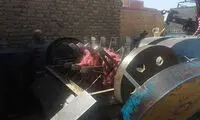 سقوط کودک 4 ساله در دستگاه خرمن کوب