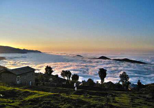 عکس: روستایی در آسمان