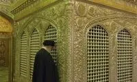 رهبر انقلاب در حرم امام رضا +تصاویر