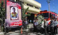 تشییع پیکر آتش‌ نشان فداکار بجنوردی