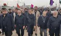 اسحاق جهانگیری در مراسم پیاده روی اربعین