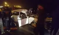 برخورد تریلر با پراید و پیکان در گردنه اسدآباد