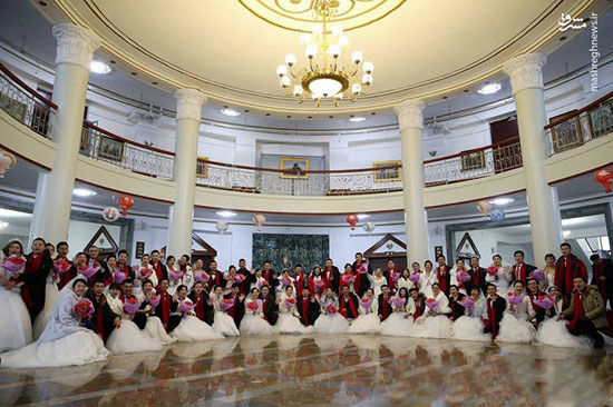 ازدواج دسته جمعی چینی ها در جشنواره هاربین