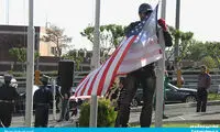 عکس: اهتزاز پرچم آمریکا در جشنواره فجر