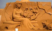 نمایشگاه مجسمه‌های شنی در بلژیک‎