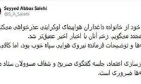 توئیت وزیر ارشاد درباره حادثه سقوط هواپیما