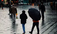 بارش اولین باران پاییزی در همدان