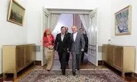 پوشش عجیب مهمان وزیر امور خارجه