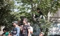 عکس: بازسازی صحنه مرگبار خیابان مدنی