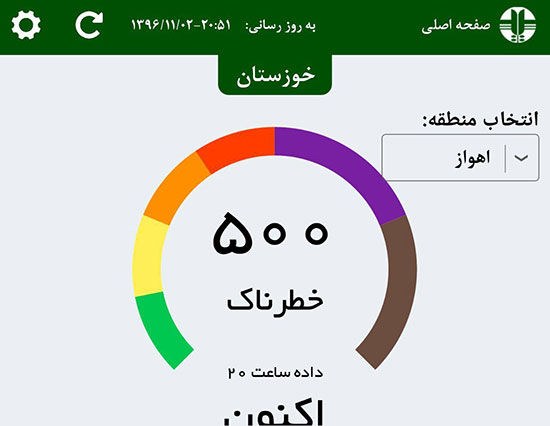 سامانه پایش محیط زیست اهواز از نفس افتاد!