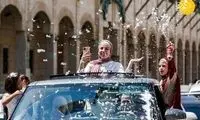 جشن خیابانی دانش‌آموزان فارغ‌التحصیل فلسطینی