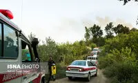 آتش‌سوزی در ارتفاعات روستای مریدان لنگرود