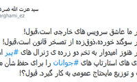 ضرغامی: روحانی عاشق سرویس‌های خارجی است
