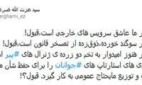 ضرغامی: روحانی عاشق سرویس‌های خارجی است