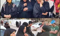 بهنوش بختیاری در بین سیل زدگان پلدختر