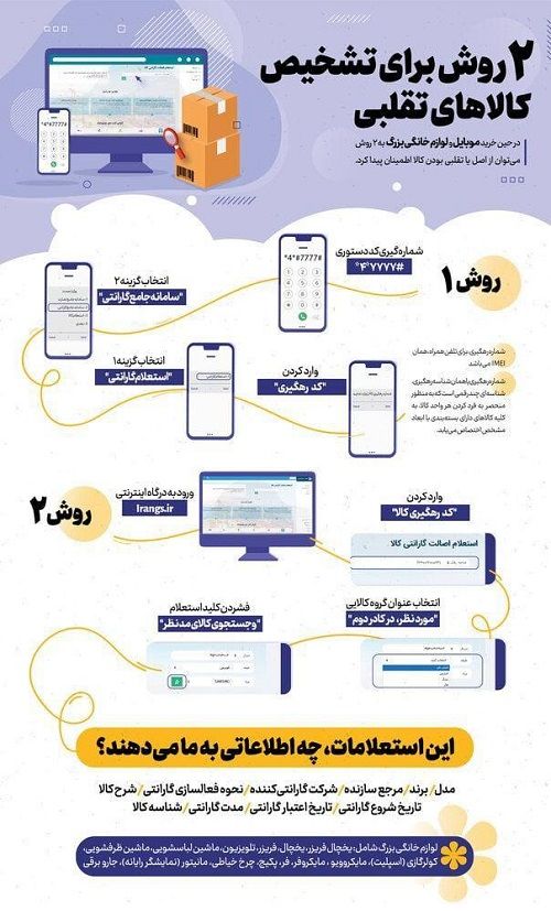 ٢ روش برای تشخیص کالاهای تقلبی