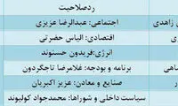 کدام روسای کمیسیون‌ها ردصلاحیت شدند؟