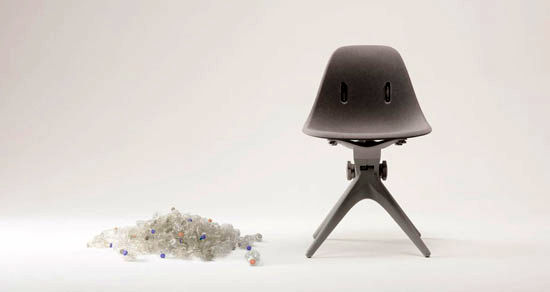 صندلی‌های بازیافتی ساخته شده از پلاستیک