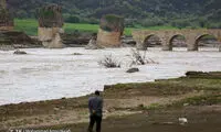 پل تخریب شده کشکان‌رود