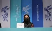 سحر دولتشاهی با ماسک در جشنواره فیلم فجر