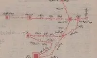 یک نقشه زیرخاکی از مترو تهران در سال ۵۳