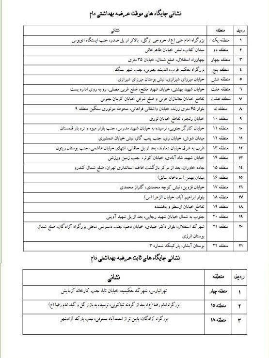 مراکز عرضه و ذبح دام در روز‌های عرفه و عید قربان