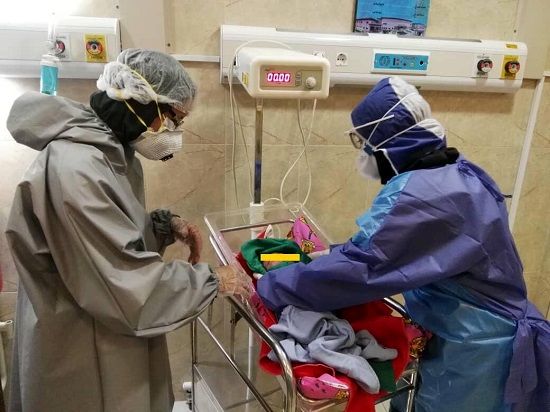 تولد نوزاد از مادر مبتلا به کرونا در ساوه