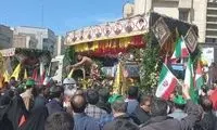 اولین تصاویر از تشییع پیکر شهید زاهدی و یارانش در تهران